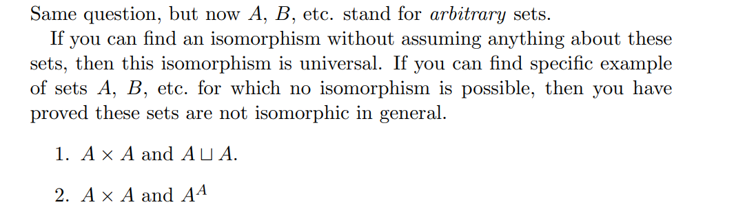Same question, but now A,B, etc. stand for arbitrary sets. If