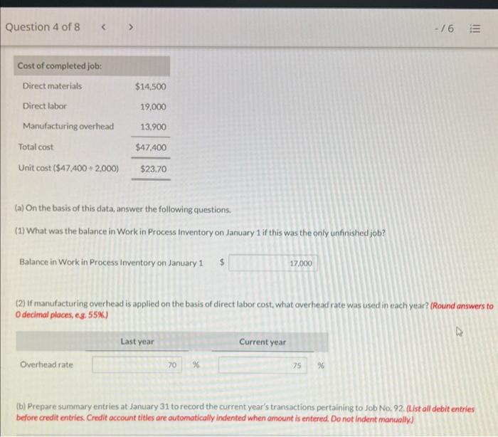 Company is shown below. (a) On the basis of this data, answer