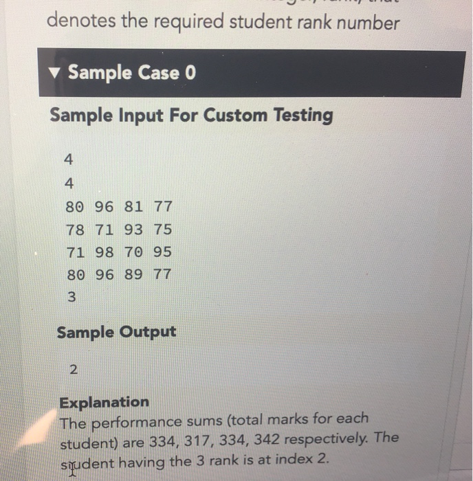 all the students and needs to identify the student with the nth