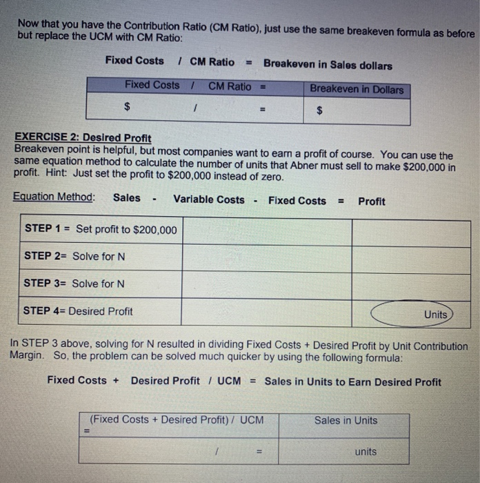 What is the number of units needed to achieve the desired profit?