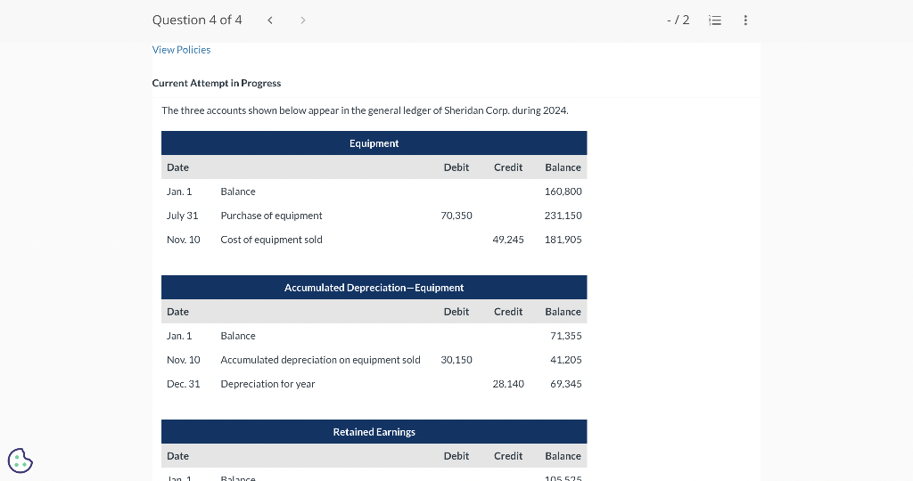  Current Attempt in Progress The three accounts shown below appear in