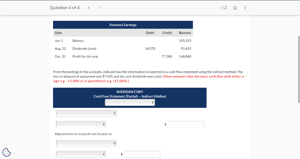 the general ledger of Sheridan Corp. during 2024. From the postings in