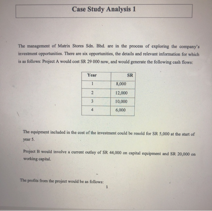  Case Study Analysis 1 The management of Matrix Stores Sdn. Bhd.