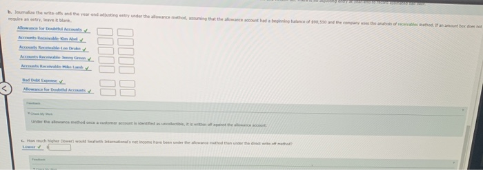 a red x by them. Entries for Bad Debt Expense Under the