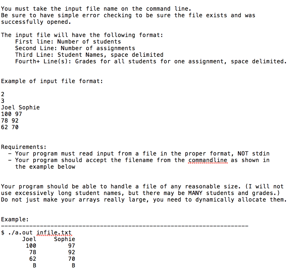 Please modify my C program so it prints out the desired output