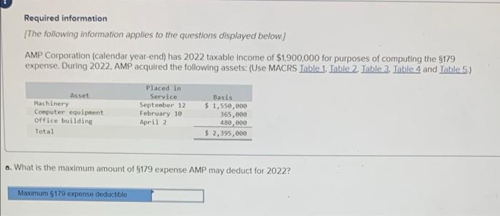 please answer and I will upvote Required information [The following information applies