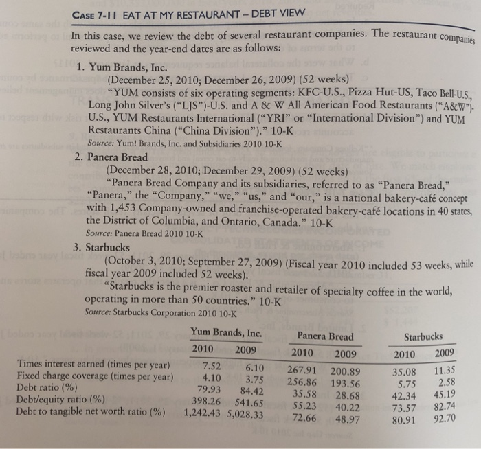 Restaurant - Debt View" on pp. 320- 321 from Ch. 7 of