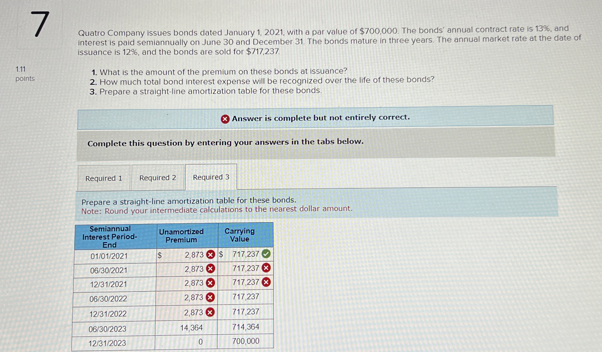  Quatro Company issues bonds dated January 1,2021, with a par value