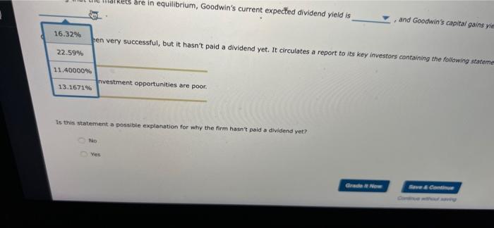 at that time (D. - $1.50000) and believes that the dividend will