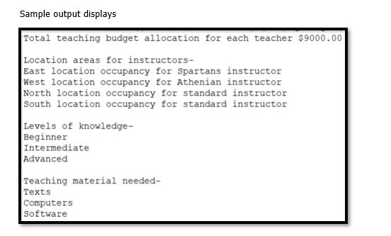 instruction policies, procedures and processes. Your programming team has been chosen for