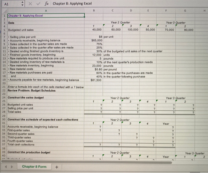 Save & Exit Submit 1 Required information The Chapter 8 Form worksheet