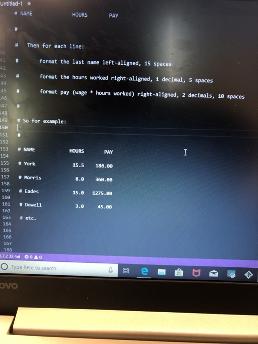 the lines in and count them? 30 31 line at a time?