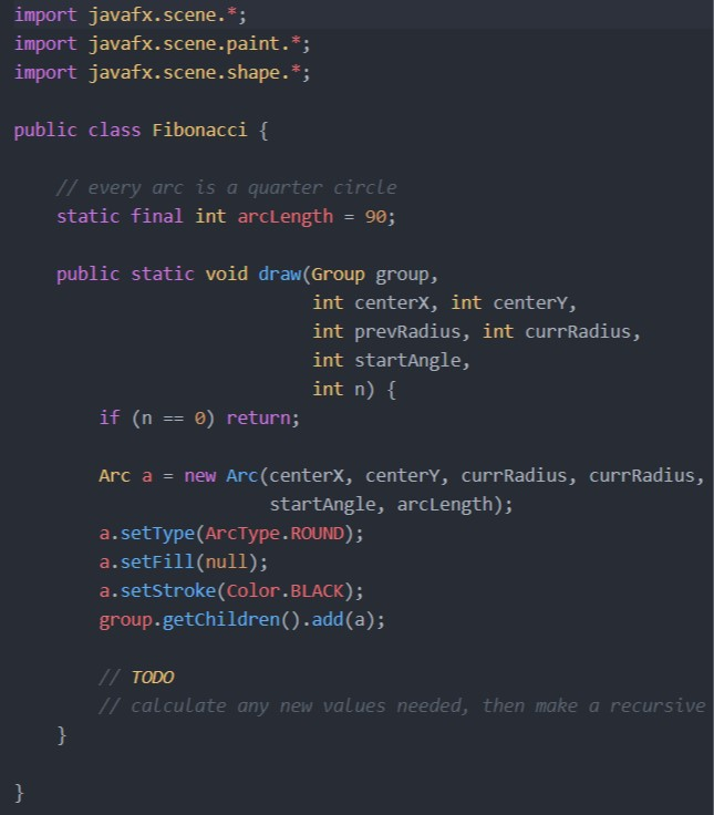 java code level: beginner write a method Background The Fibonacci sequence, where
