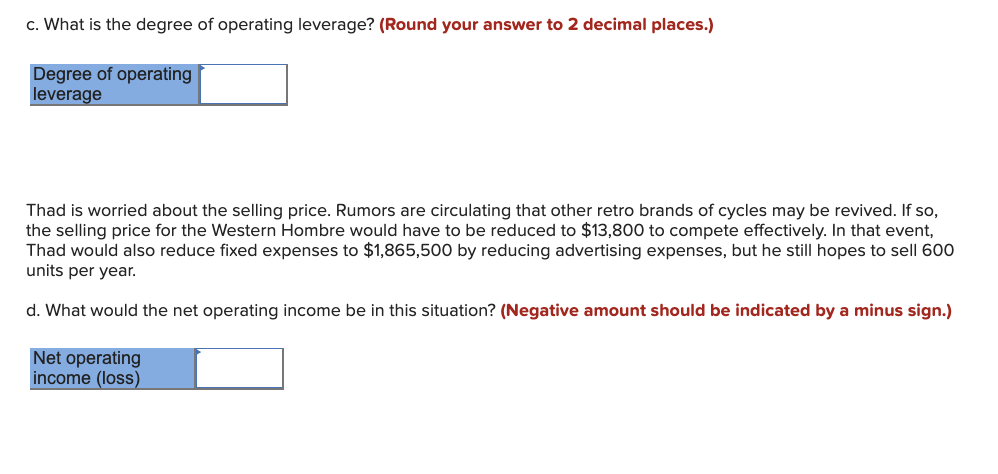 with a ? below Review Problem: CVP Relations hips Compute the CM