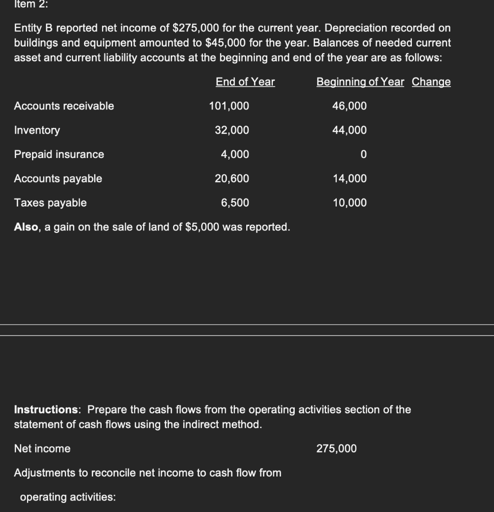an investing activity IA," or a financing activity FA," or a noncash