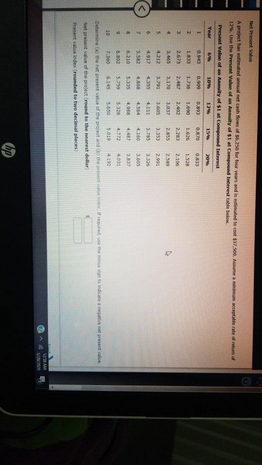 hello, I need help with this question please thank you Net