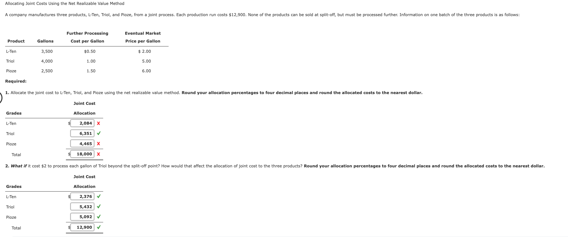  Chapter 7 BEX BEX.07.10 Allocating Joint Costs Using the Net Realizable