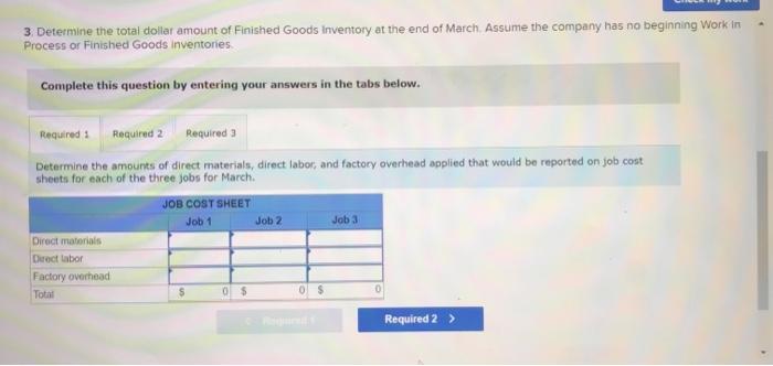 The company uses job order costing and applies overhead to each job