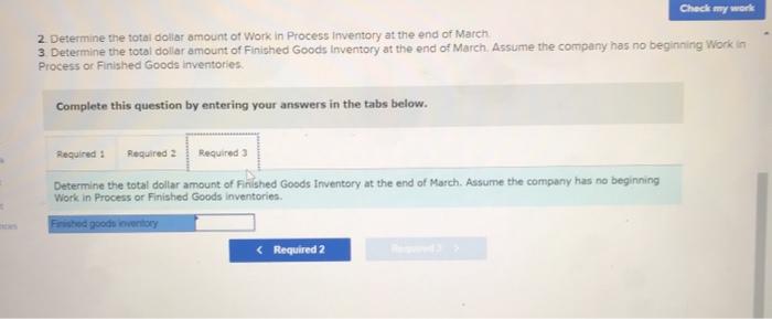 month, the jobs used direct materials as shown below. Job 2 Job