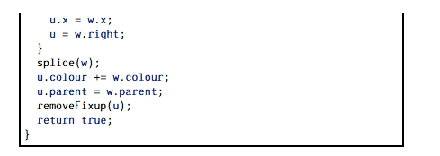 assignment u.parent w.parent? Shouldn't this already be done by the call to