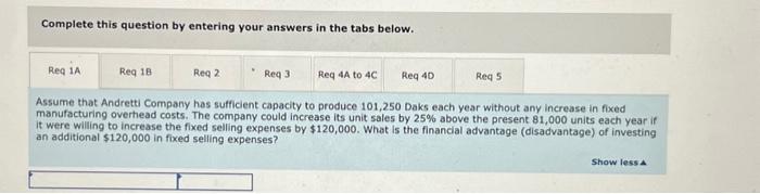 tabs below. The company has 900 Dais on hand that have some