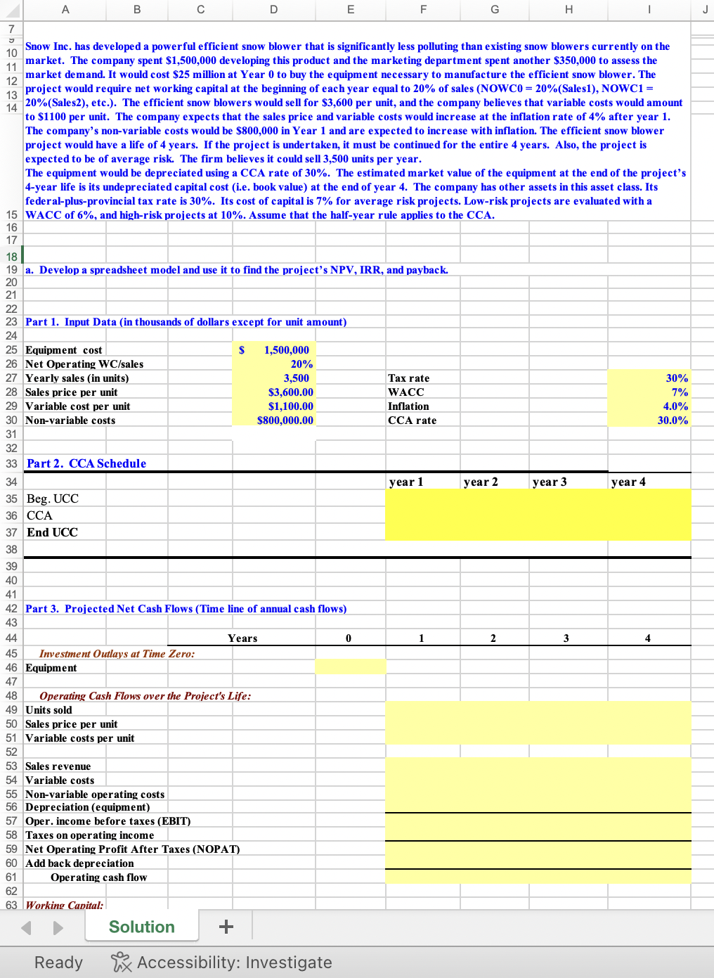  Snow Inc. has developed a powerful efficient snow blower that is