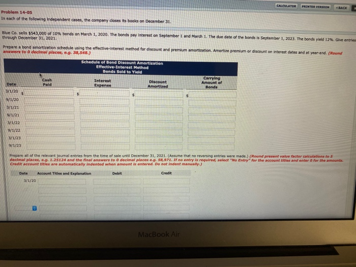  CALCULATOR PRINTER VERSION BLACK Problem 14-05 In each of the following
