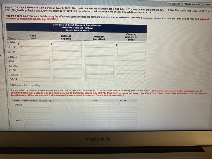 sells $543,000 of 10% bonds on March 1, 2020. The bonds pay