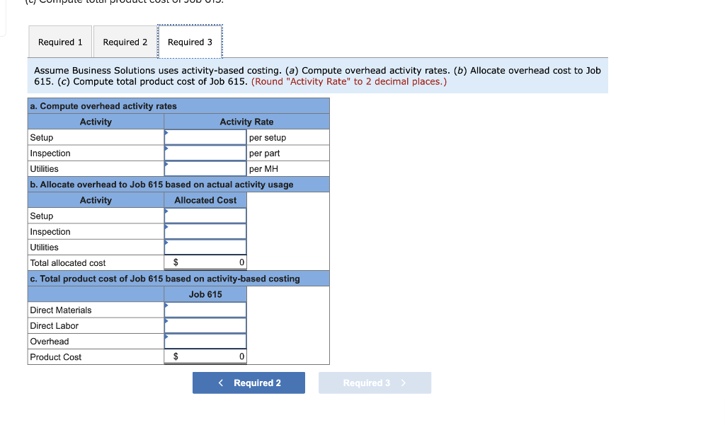 costs, inspection costs, and utility costs made up most of the company's