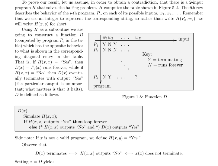 that He is undecidable, that is there is no program that for
