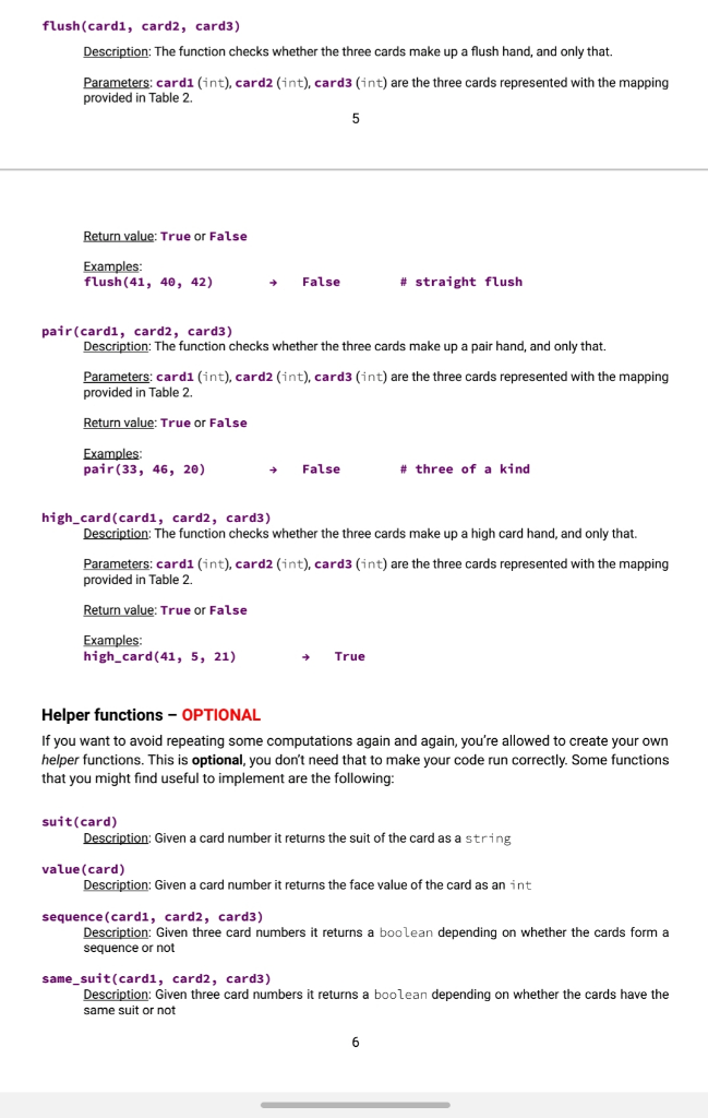 series of functions that another team will use to build a Three