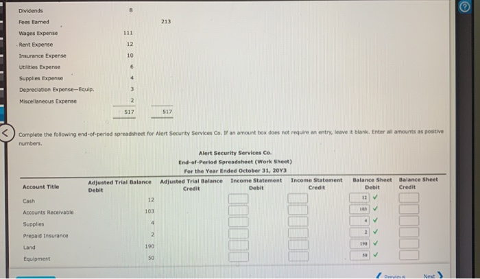 security services to business clients. Alert Security Services Co. End-of-Period Spreadsheet For