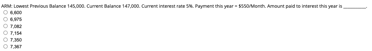answer is 6600, need process thanks 6,600 6,975 7,082 7,154 7,350 7,367