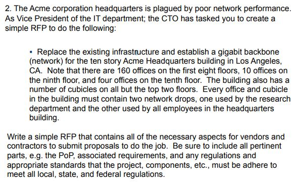 Im completely confused with this question from Project Management 2. The Acme