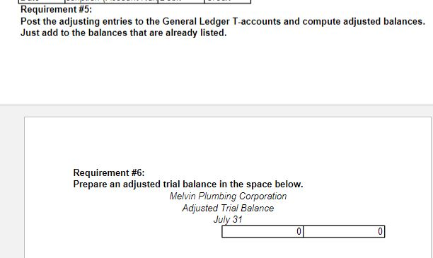 TO ANSWER THE QUESTION https://www.chegg.com/homework-help/questions-and-answers/first-month-operation-melvin-plumbing-corporation-specializes-re-completed-following-trans-q27501032 During its first month of operation, the