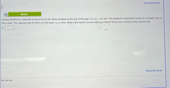 D3 = $ Problem Walk-Through Weston Corporation just paid a dividend of