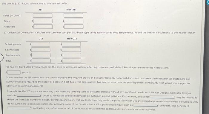 distributors: JIT distributors and non-JIT distributors. The IT distributor places small, frequent