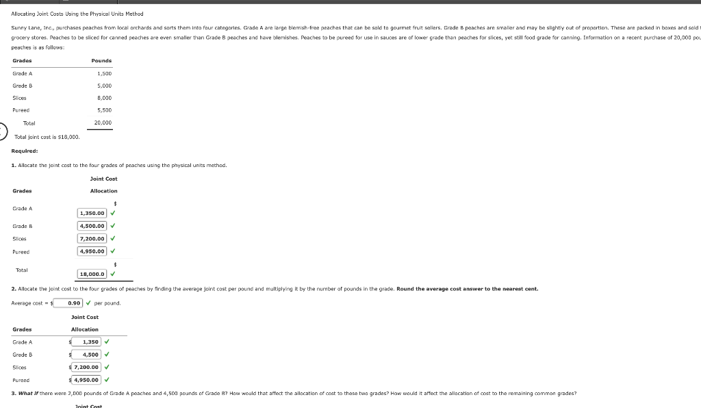  Chapter 7 BEX Allocating Joint Costs Using the Physical Units Method