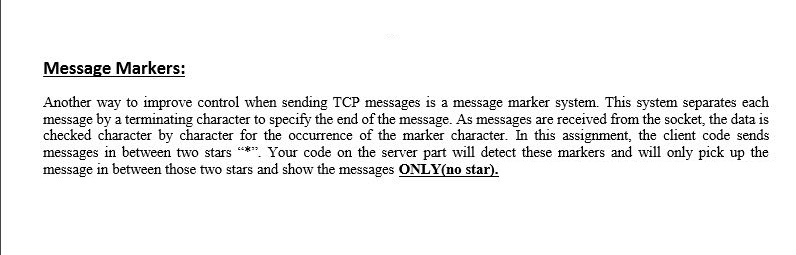 C# Programming!!!! (Client Server Code) Message Markers: Another way to improve control
