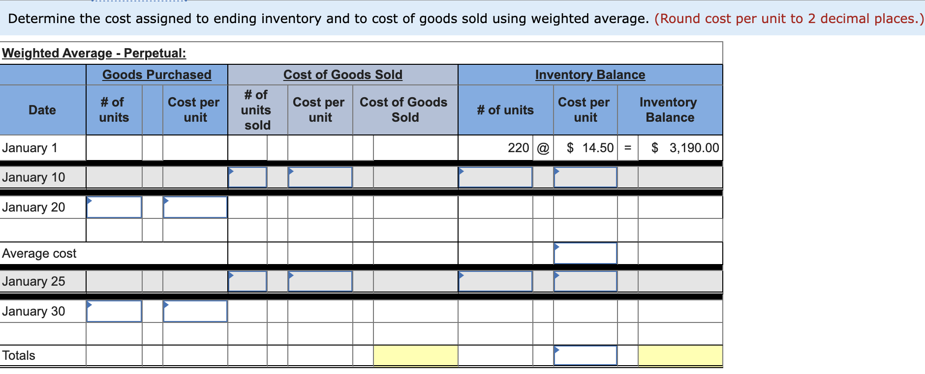 of goods sold using specific identification. 2. Determine the cost assigned to
