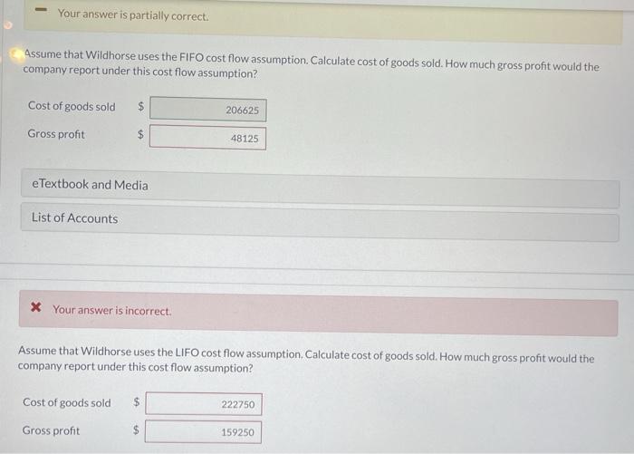 have the following information for Wildhorse Co.. Wildhorse uses the periodic method