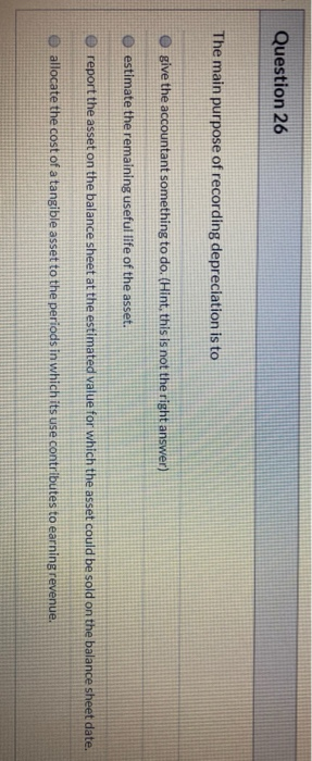 Thank you :) Question 25 2.5 Expenditures on operational assets after their