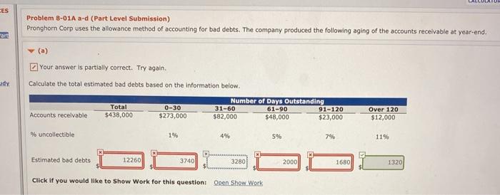  CES Problem 8-01A a-d (Part Level Submission) Pronghorn Corp uses the