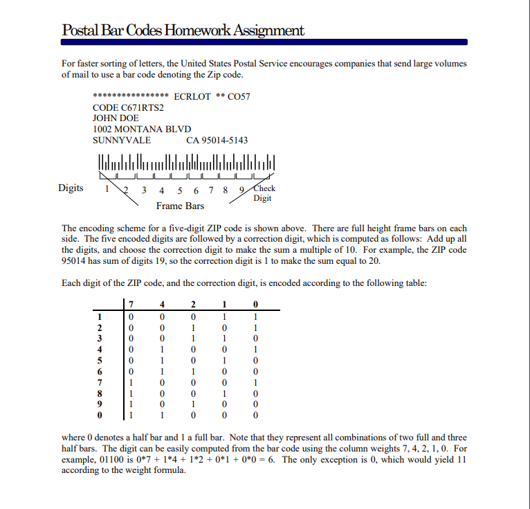  package PostalBarCode; import javax.swing.*; import java.awt.event.ActionEvent; import java.awt.event.ActionListener; public class PostalBarCode{