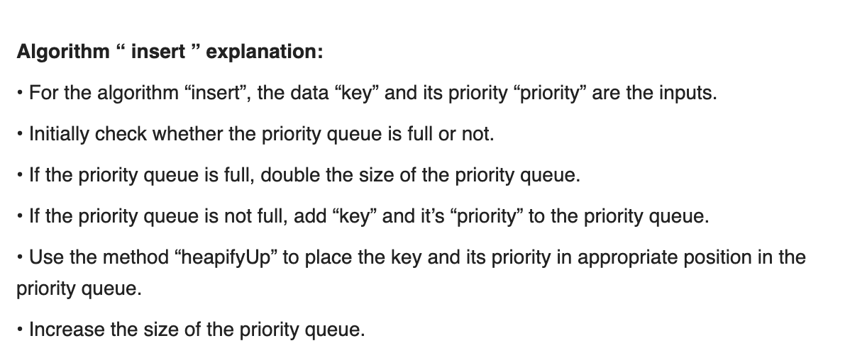 elements in the priority queue are sorted in non-increasing order (that is,