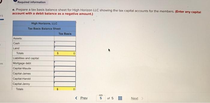 $ 140,000 5410.750 "Nonrecourse liability secured by the land equals $162,000 James,