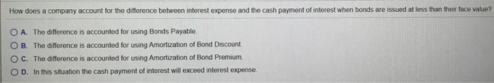  How does a company account for the difference between interest expense
