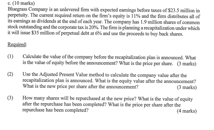 Zocco Co which manufactures sports equipment, consists of several operating divisions. Division