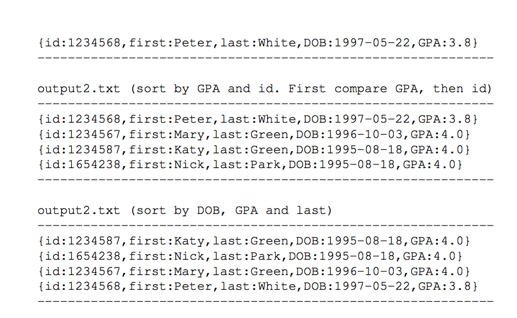 a dynamic array and delete the list. Then sort the records by
