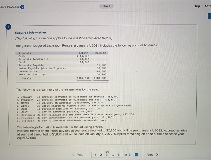  sive Problem Saved Help Save Required information [The following information applies